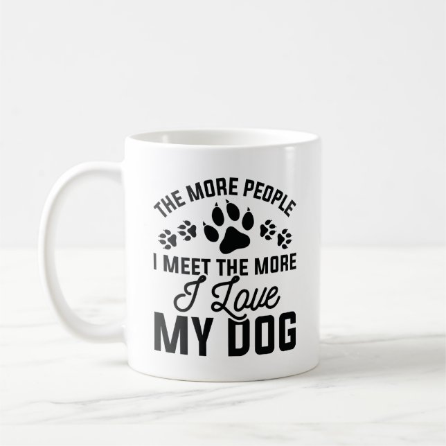 Caneca De Café Eu Amo Meu Cachorro (Esquerda)