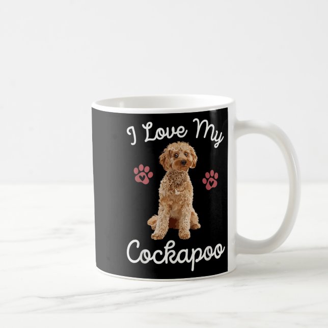 Caneca De Café Eu Amo Meu Cachorro Apoo Mãe Engraçada Citação Pet (Direita)