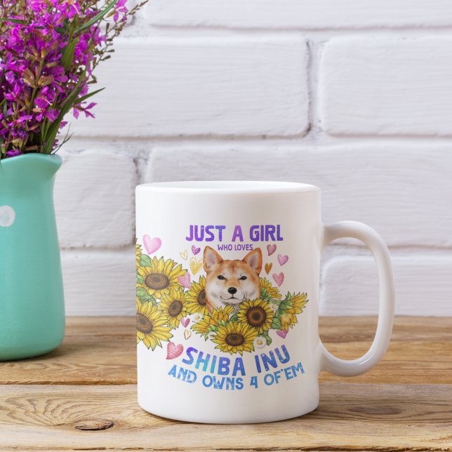 Caneca De Café Eu Amo Meu Cachorro Shiba Inu Pet Brilhando Café C (Criador carregado)