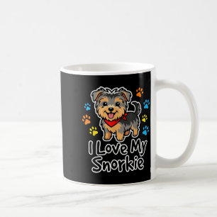 Caneca De Café Eu Amo Meu Cachorro Snorkie Schnauzer Yorkie Mistu