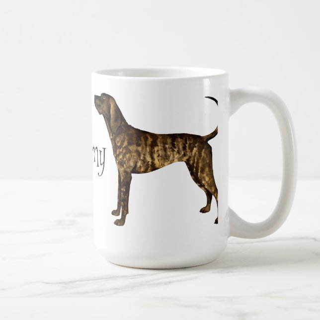 Caneca De Café Eu amo meu cão de caça (Direita)