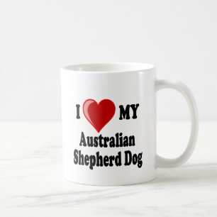 Caneca De Café Eu amo meu cão de pastor australiano