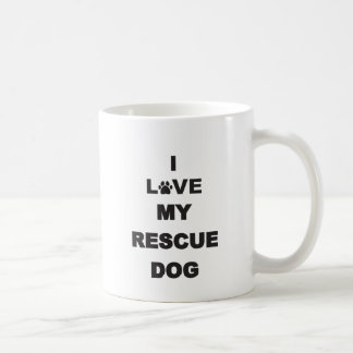 Caneca De Café Eu amo meu cão do salvamento