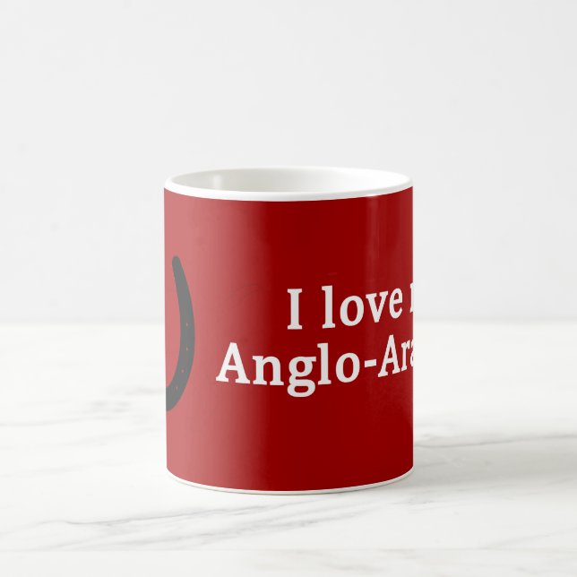 Caneca De Café Eu Amo Meu Cavalo Anglo-Árabe (Centro)