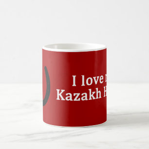 Caneca De Café Eu Amo Meu Cavalo Kazakh
