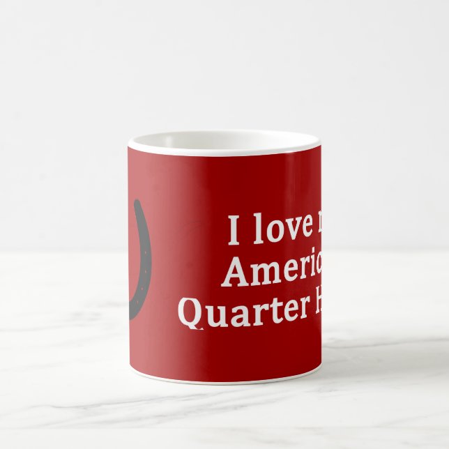 Caneca De Café Eu Amo Meu Cavalo Quarter Americano (Centro)