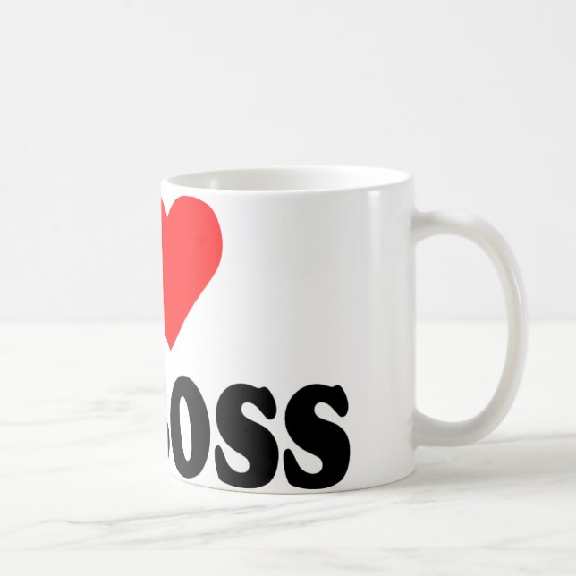 Caneca De Café Eu amo meu chefe (Direita)