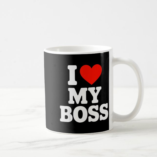 Caneca De Café Eu Amo Meu Chefe  (Direita)
