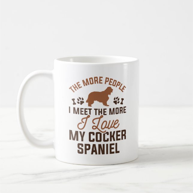 Caneca De Café Eu Amo Meu Cocker Spaniel (Esquerda)