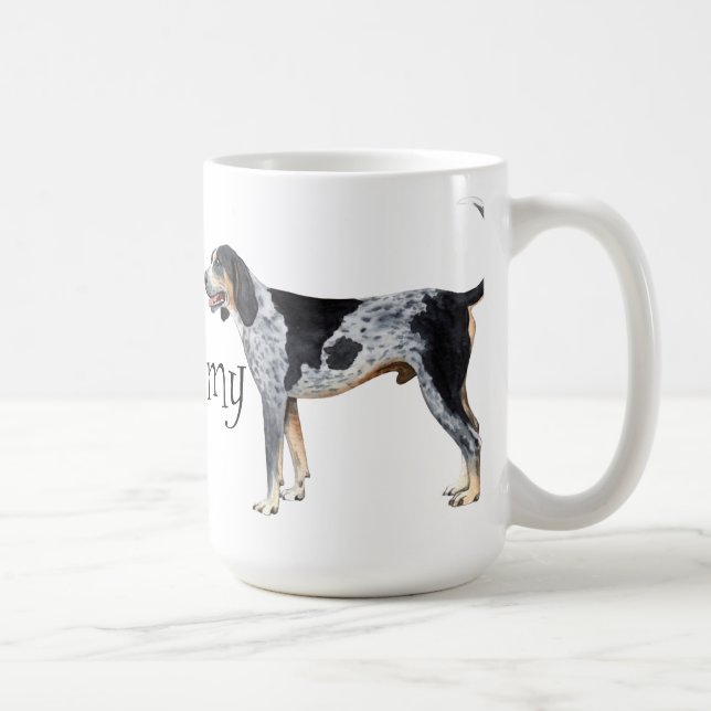Caneca De Café Eu amo meu Coonhound de Bluetick (Direita)