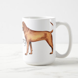 Caneca De Café Eu amo meu Coonhound de Redbone