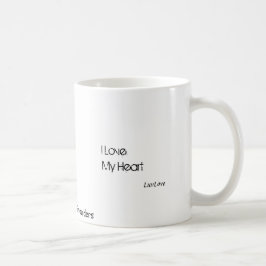 Caneca De Café Eu amo meu coração, mim agradeço a minha