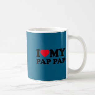 Caneca De Café Eu Amo Meu Coração Pap-pap Vovô Família Pappap Lon