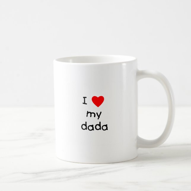 Caneca De Café Eu amo meu Dada (Direita)