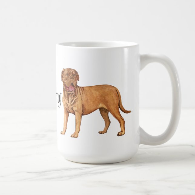 Caneca De Café Eu amo meu Dogue de Bordéus (Direita)