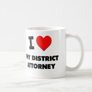Caneca De Café Eu amo meu fiscal do distrito