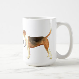 Caneca De Café Eu amo meu Foxhound americano