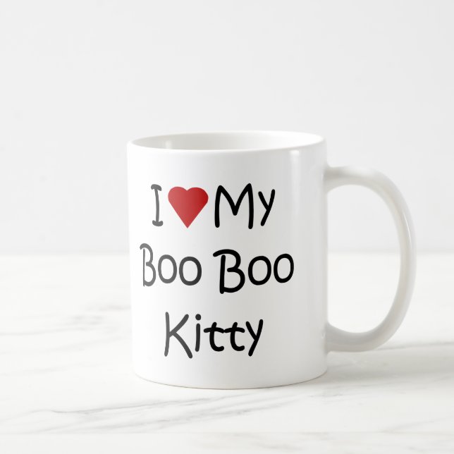 Caneca De Café Eu amo meu gatinho da metida de pata (Direita)