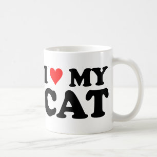 Caneca De Café Eu Amo Meu Gato