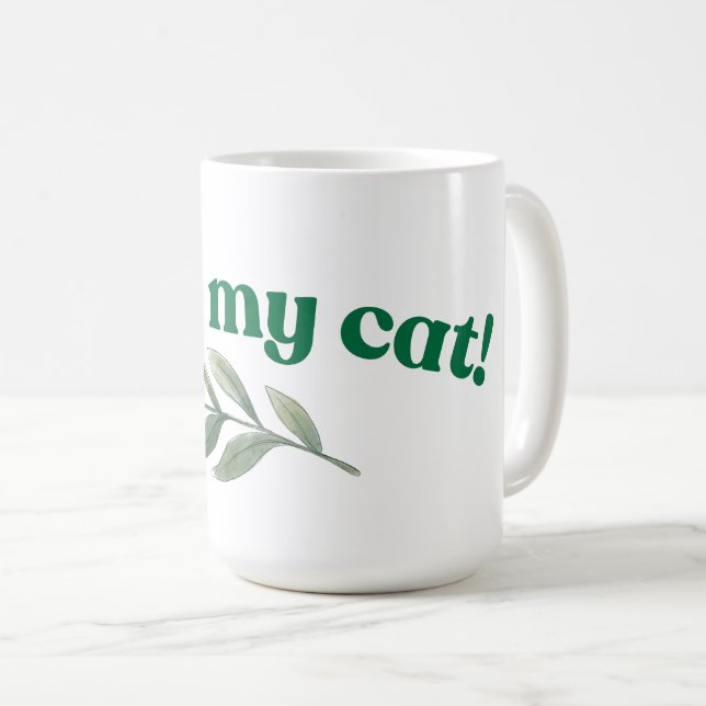 Caneca De Café Eu Amo Meu Gato (Frente Esquerda)