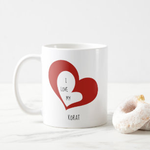 Caneca De Café Eu Amo Meu Gato De Coro