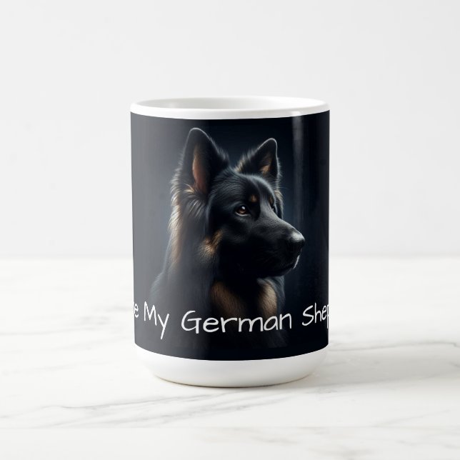 Caneca De Café Eu amo meu German shepherd (Centro)
