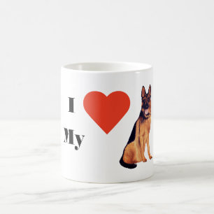 Caneca De Café Eu amo meu German shepherd Mug