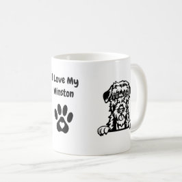 Caneca De Café Eu amo meu IRLANDÊS WOLFHOUND | Nome do cão e impr