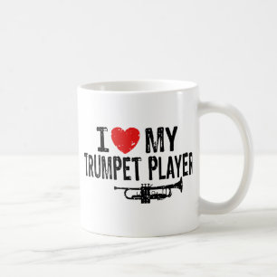 Caneca De Café Eu amo meu jogador de trombeta