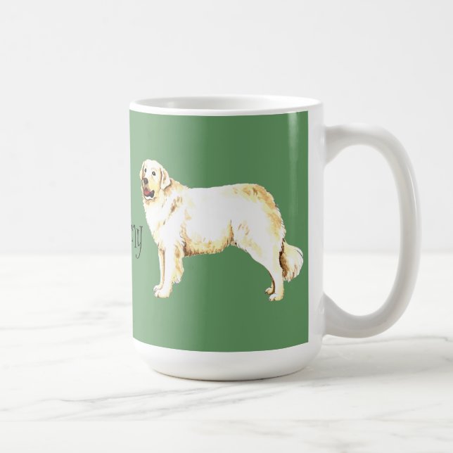 Caneca De Café Eu amo meu Kuvasz (Direita)