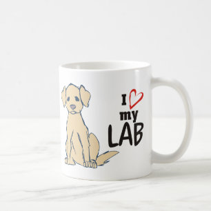 Caneca De Café Eu amo meu laboratório labrador retriever