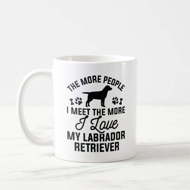 Caneca De Café Eu Amo Meu Labrador Retriever (Esquerda)