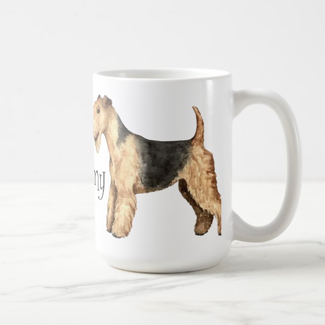 Caneca De Café Eu amo meu Lakeland Terrier (Direita)