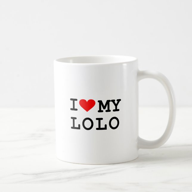 Caneca De Café Eu amo meu lolo. É mais divertimento nas (Direita)
