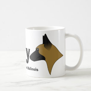 Caneca De Café Eu amo meu Malinois belga