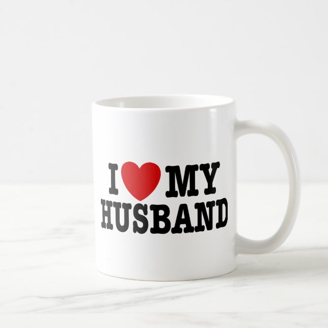 Caneca De Café Eu Amo Meu Marido (Direita)
