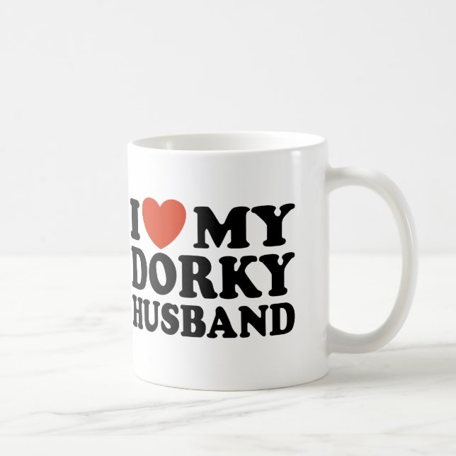 Caneca De Café Eu Amo Meu Marido Dorky (Direita)