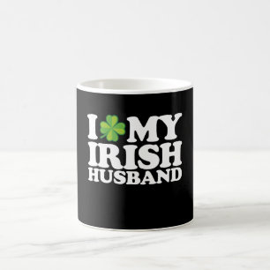 Caneca De Café Eu Amo Meu Marido Irlandês Casal Dia de São Patríc
