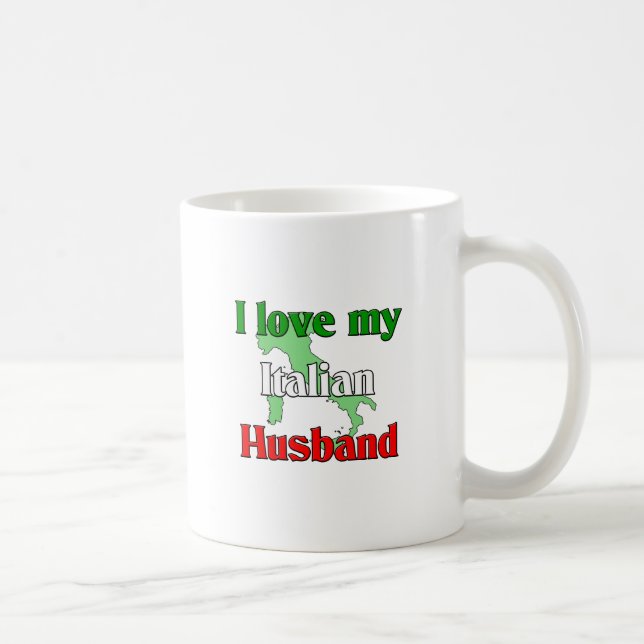 Caneca De Café Eu amo meu marido italiano (Direita)