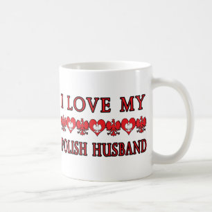 Caneca De Café Eu amo meu marido polonês