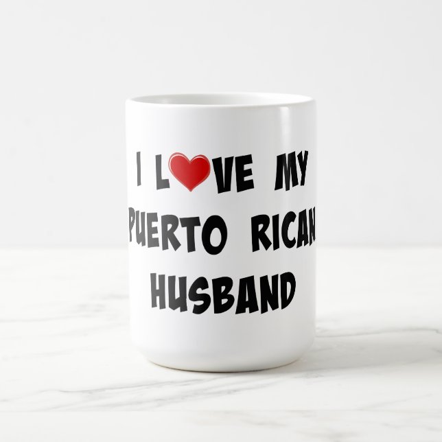 Caneca De Café Eu Amo Meu Marido Porto-Riquenho (Centro)
