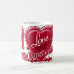 Caneca De Café Eu amo meu marido vermelho - coração<br><div class="desc">Eu amo meu marido vermelho - coração</div>