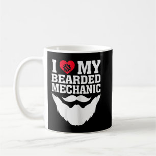 Caneca De Café Eu Amo Meu Mecânico Barbudo