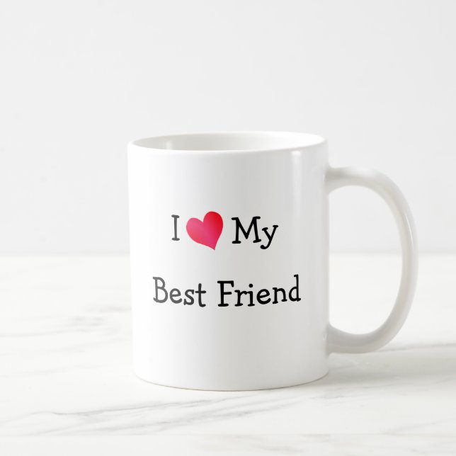 Caneca De Café Eu Amo Meu Melhor Amigo (Direita)