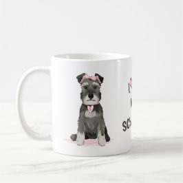 Caneca De Café Eu Amo Meu Mini Schnauzer