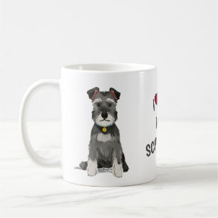 Caneca De Café Eu Amo Meu Mini Schnauzer