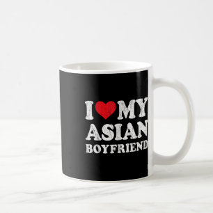 Caneca De Café Eu Amo Meu Namorada asiático Engraçado Namorado