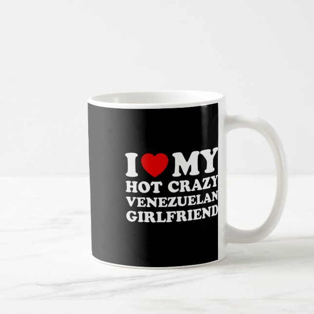 Caneca De Café Eu Amo Meu Namorada venezuelano maluco Valentin (Direita)