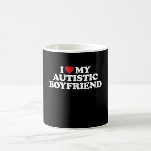Caneca De Café Eu Amo Meu Namorado Autista Eu Coração