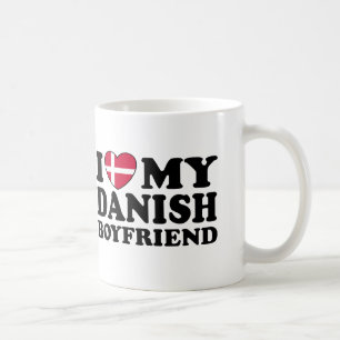 Caneca De Café Eu amo meu namorado dinamarquês